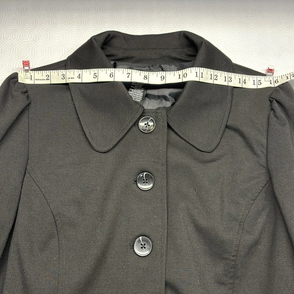 Sandro Lightweight Jacket Button Front Size Large Black - Picture 8 of 11